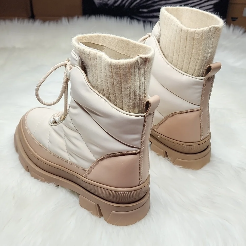 Sam Edelman Tabitha Leather Winter Boots Moonbeam